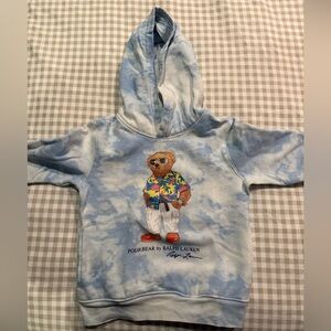 Ralph Lauren Kids Tie-Dye Hoodie with Polo Bear